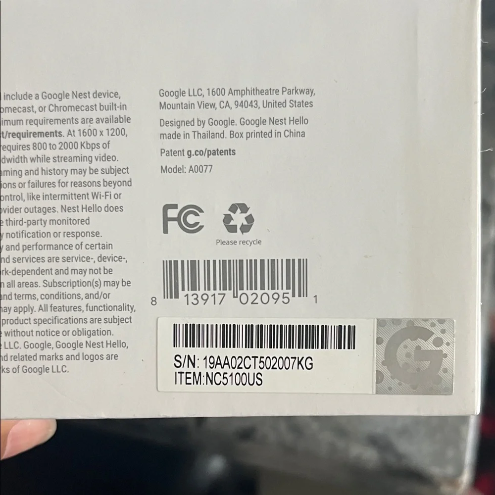 google smart home doorbell